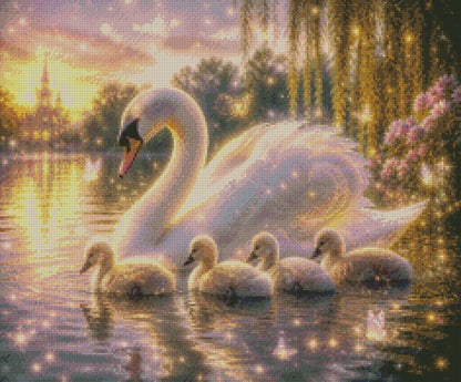 Cygnet Family © 60x50 by KT Designs