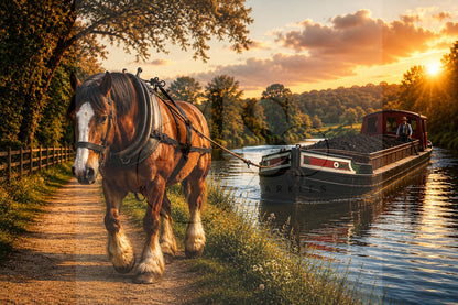 Sunset Along The Canal © 75x50 by KT Designs