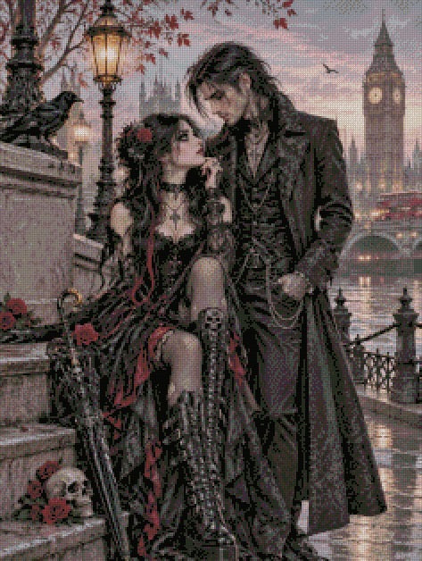 The Gothic Lovers of London © 60x80 by Nat Art Creation