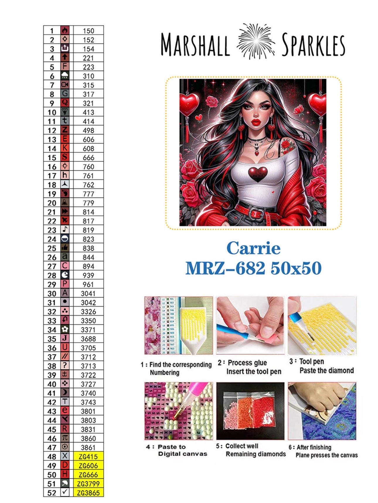 February Carrie © 50x50 Round Fairy Drill