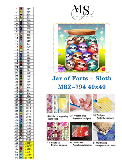 Jar of Farts - Sloth  © 40X40