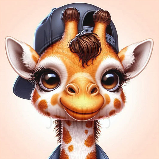 Cap Crew - Giraffe  © 40x40 - (print to order)