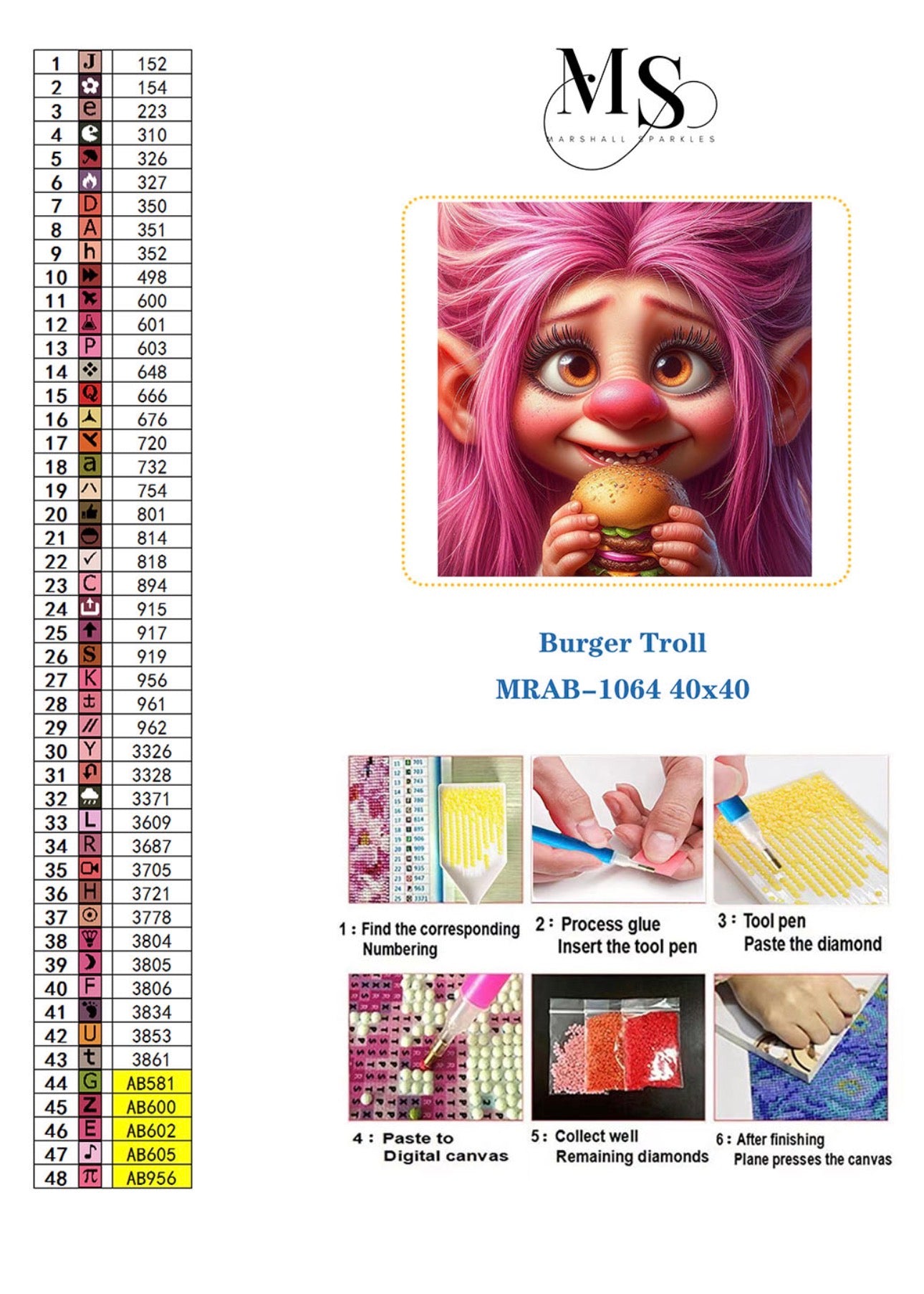Burger Troll © 40x40 AB Drill
