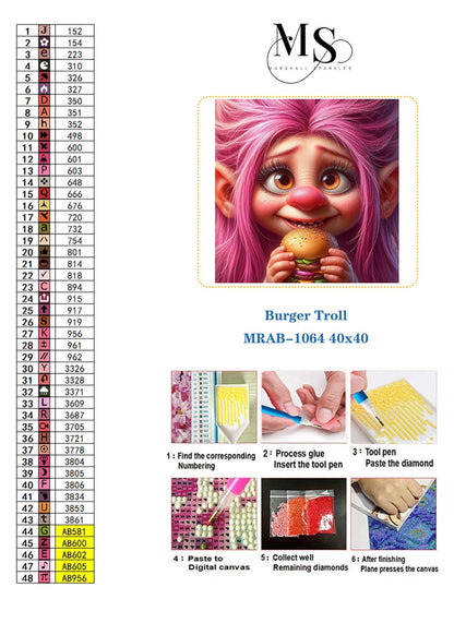 Burger Troll © 40x40 AB Drill
