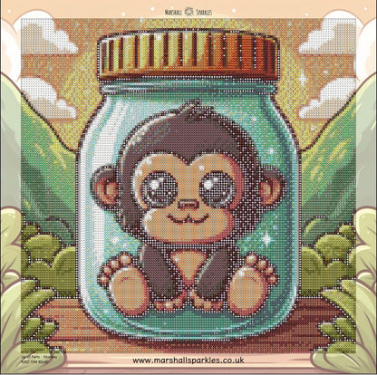 Jar of Farts - Monkey 40x40 - (print to order)