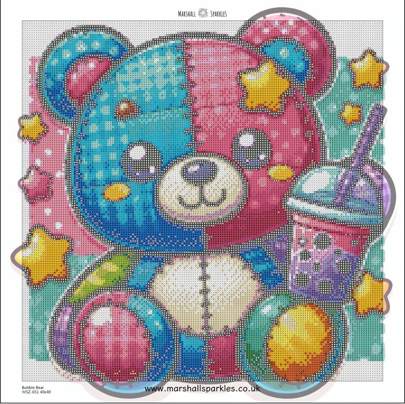 Bubble Bear ©  40x40 (print to order)