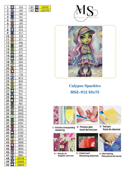 Calypso Sparkles © 50x75 Square Fairy
