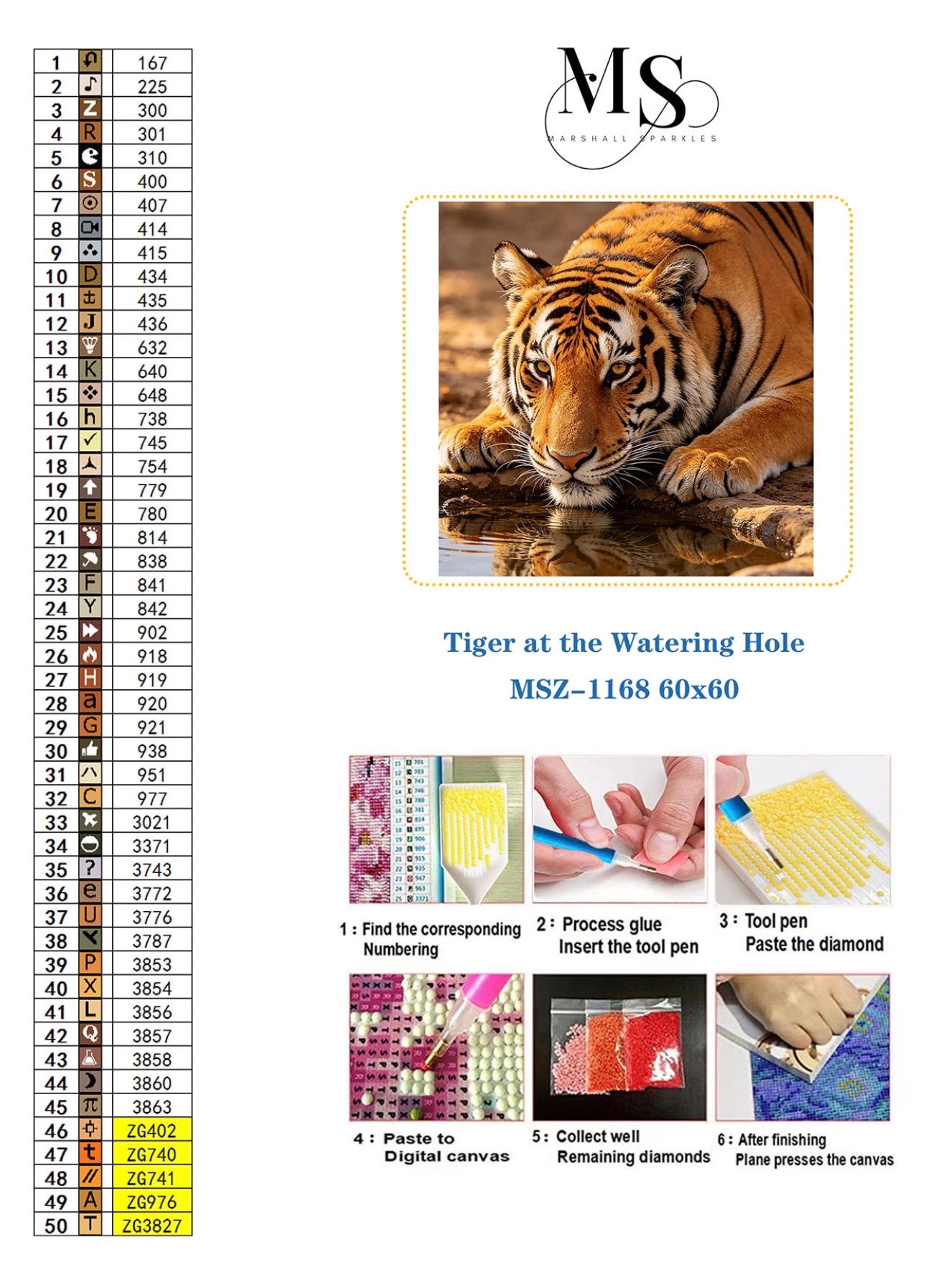 Tiger at the Watering Hole © 60x60