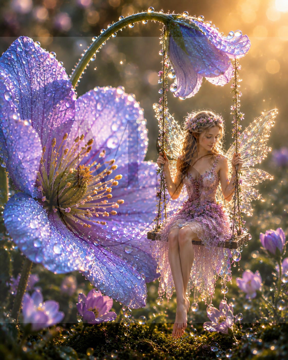 Whispers of the Purple Bloom © 50x60 by KT Designs