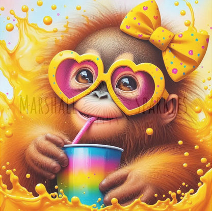 February Milkshake Orangutan © 40x40 Round Fairy drill