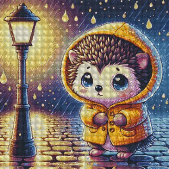 Hedgehog in a Raincoat © 50x50