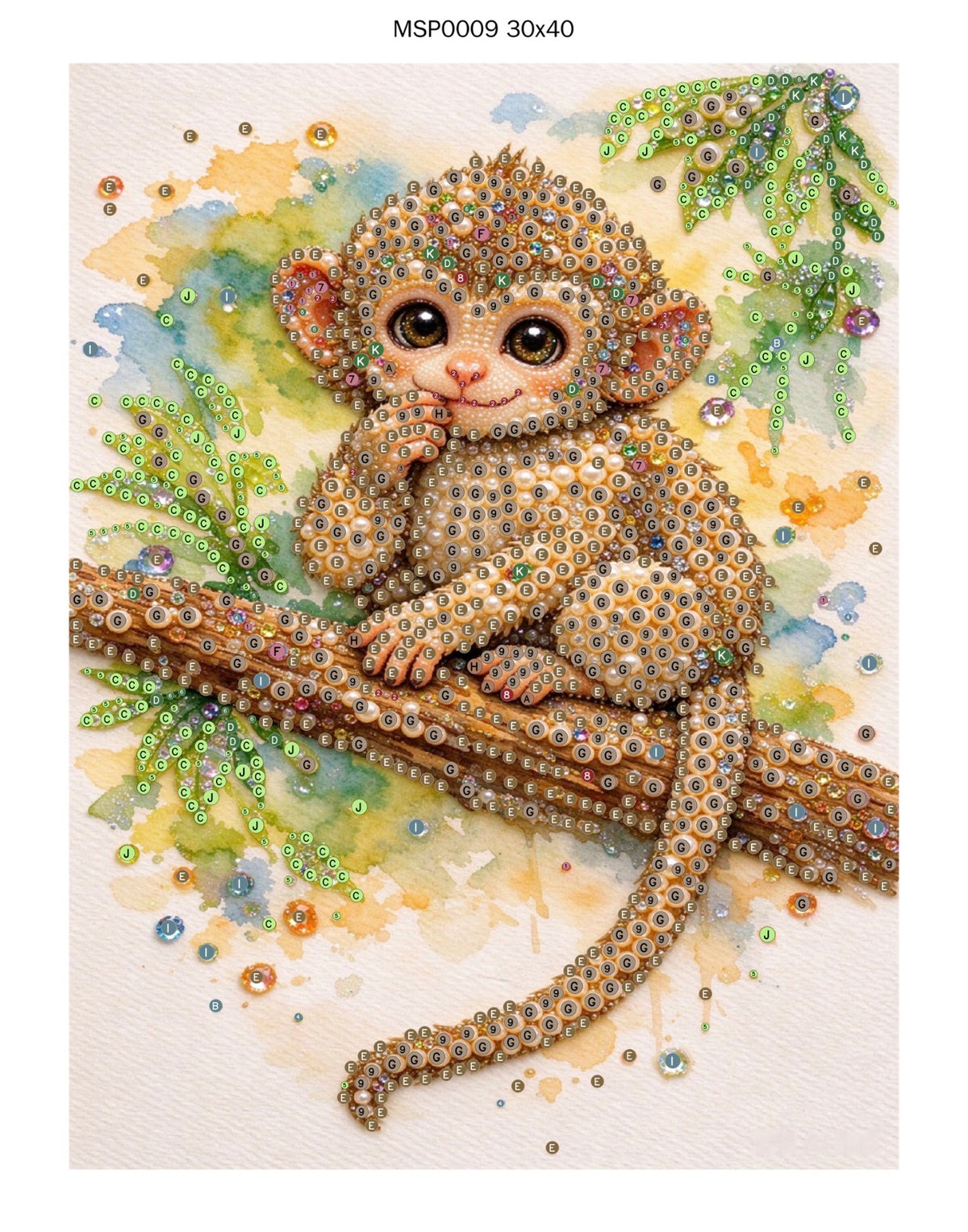 Tree Monkey © 30x40 Pearl Painting