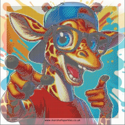 Giraffe Cap Glasses © Square Fairy Drill 40x40