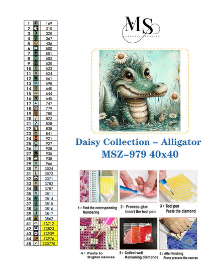 Daisy Collection -  Alligator © 40x40