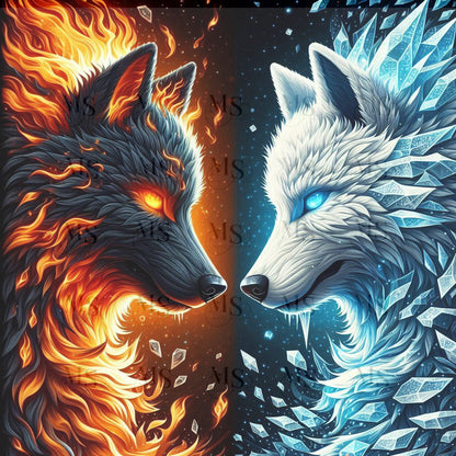 Fire Wolf Vs Ice Wolf 4 © 60x60