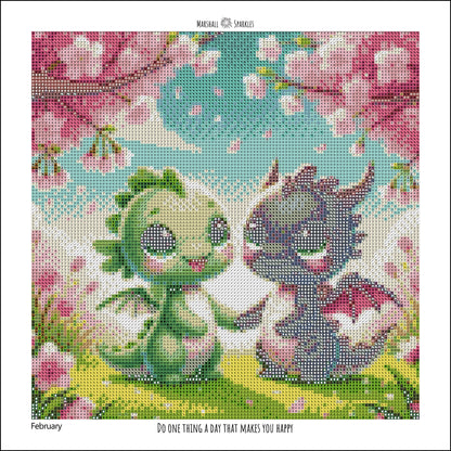 12 Months of Dragons ( 13 canvas, Free Birthday Dragon) © 30x30