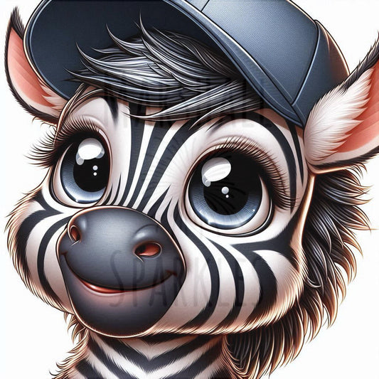 Cap Crew -Zebra © 40x40 - (print to order)