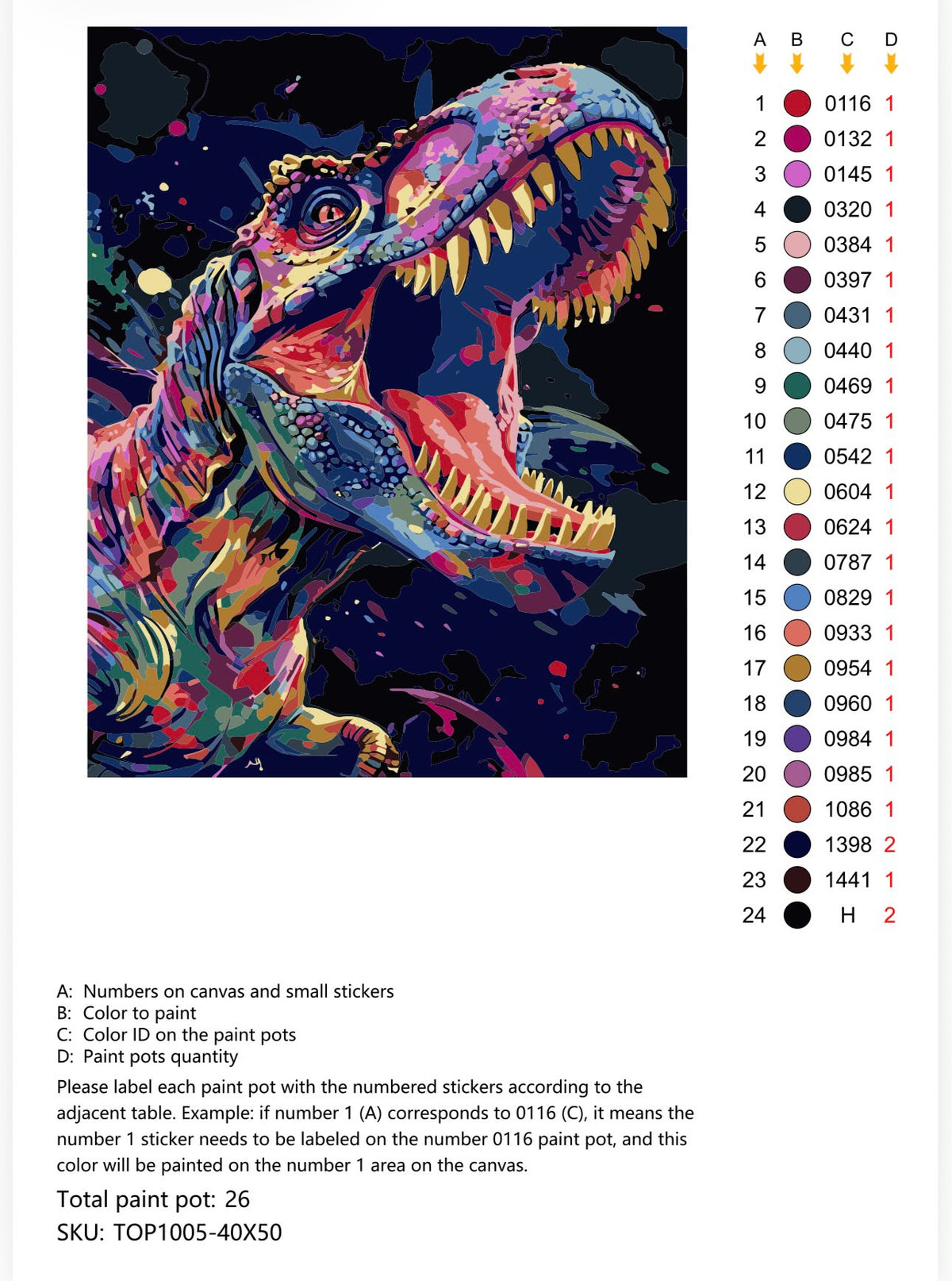 T-Rex TOP1005 © 40x50