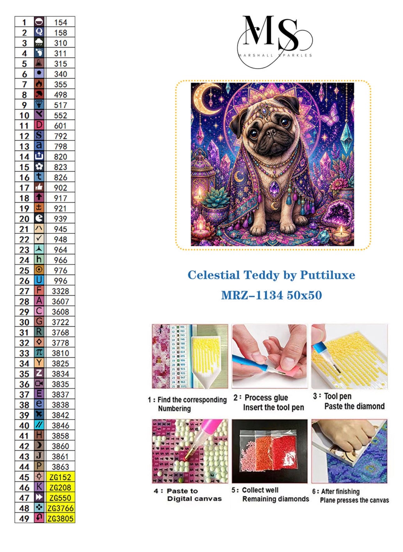 Celestial Teddy © 50x50 by Puttiluxe
