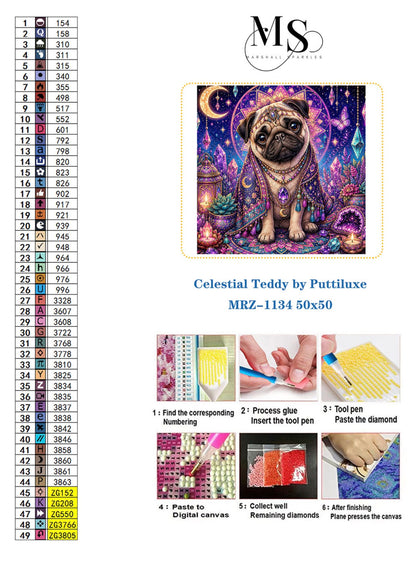 Celestial Teddy © 50x50 by Puttiluxe