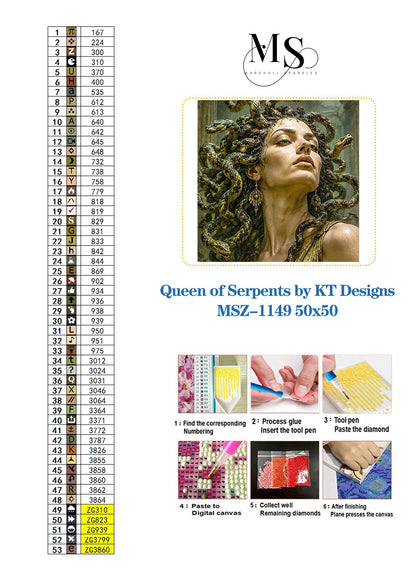 Queen of Serpents ©  50x50 by KT Designs