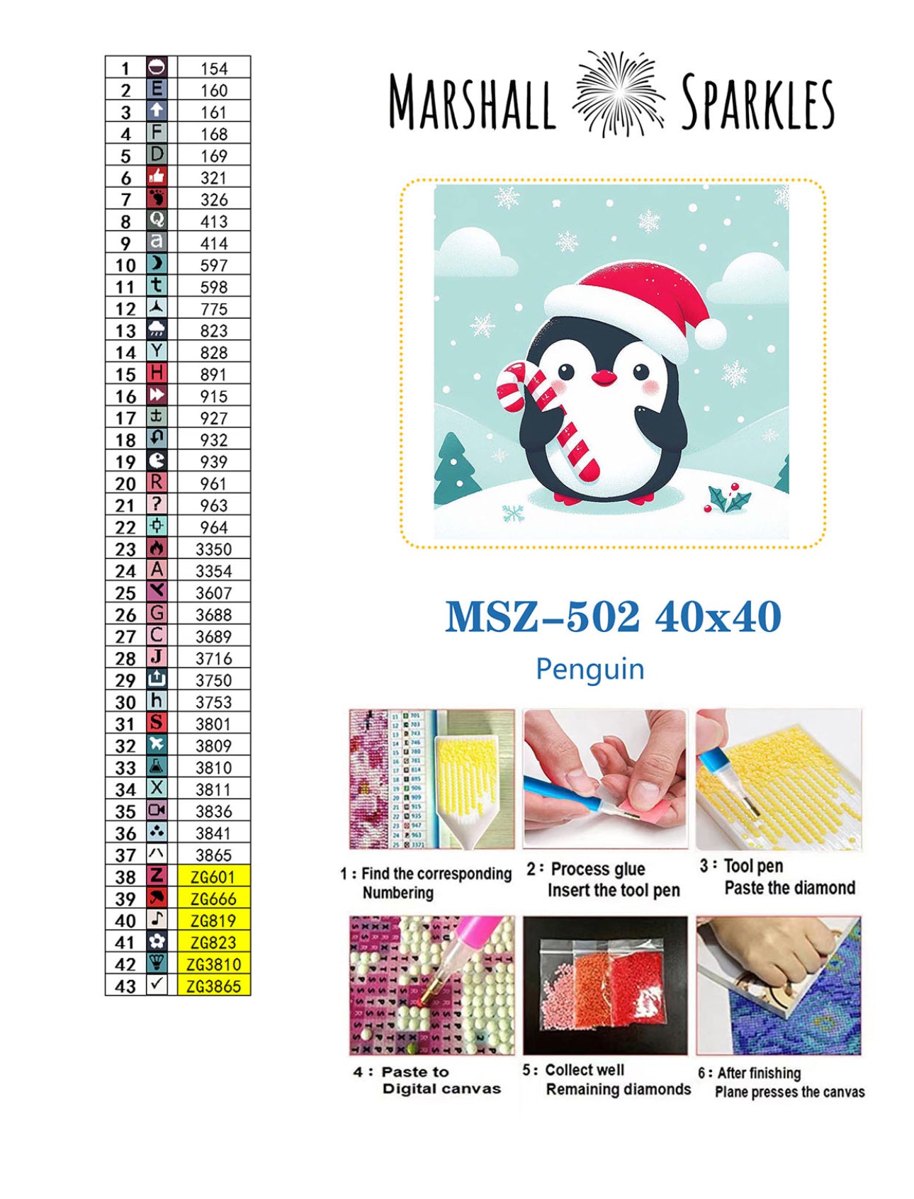 Penguin © 40x40 Square Fairy Drills