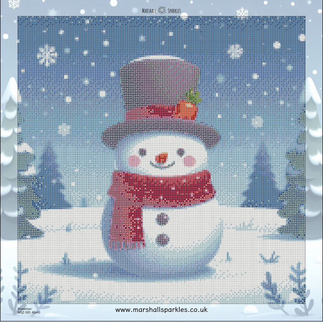 Snowman © 40x40 Square Fairy Drills