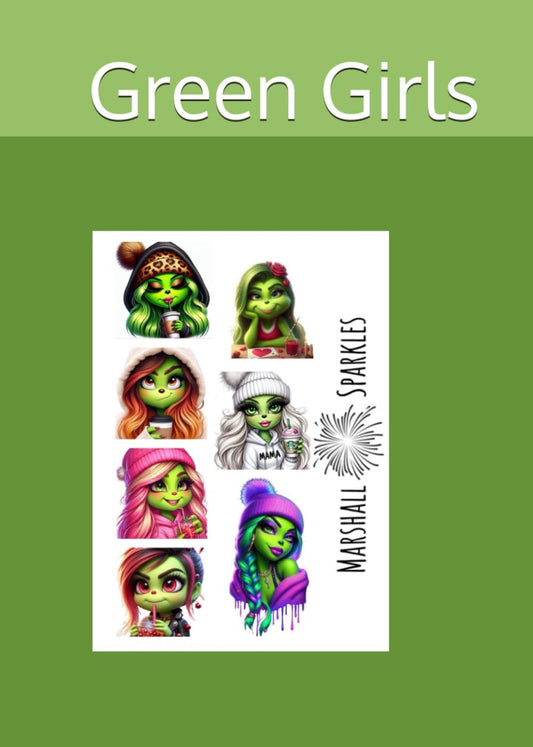 Green Girl Colouring Book