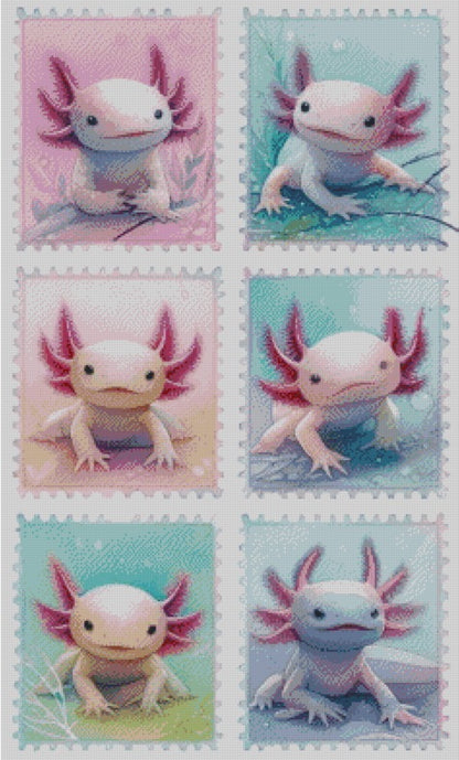 Axolotl Stamps © 60x100