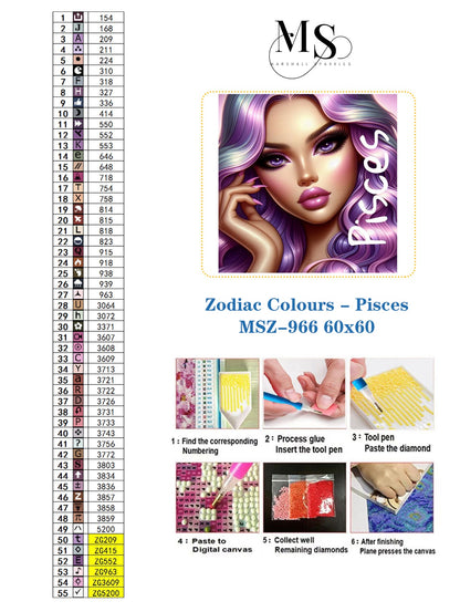 Zodiac Colours - Pisces © 60x60