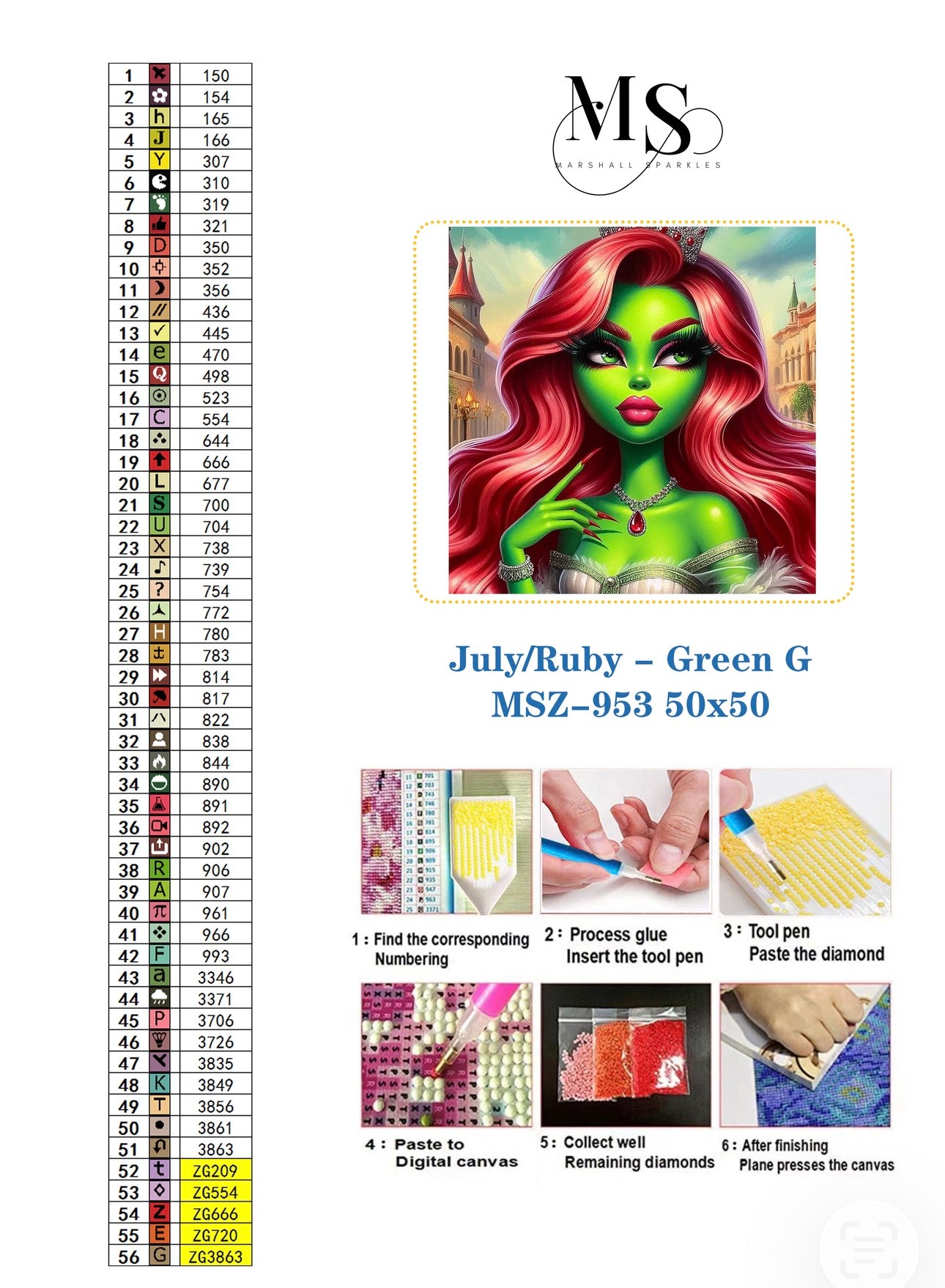 July/Ruby - Green G © 50x50