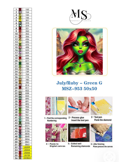 July/Ruby - Green G © 50x50