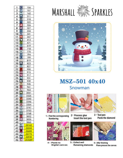 Snowman © 40x40 Square Fairy Drills