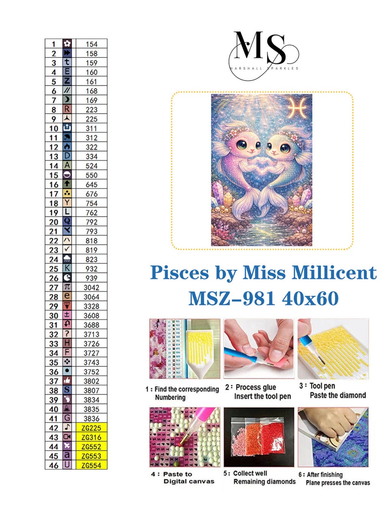 Pisces © by Miss Millicent 40x60
