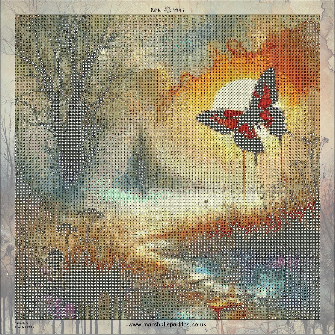Butterfly Dusk ©  50x50 (print to order)