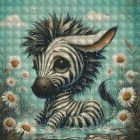 Daisy Collection - Zebra © 40x40