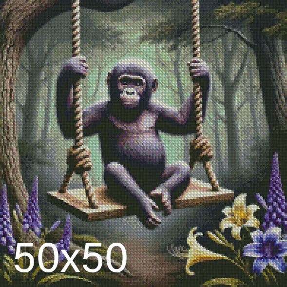 Monkey Swing © 50x50 (print to order)