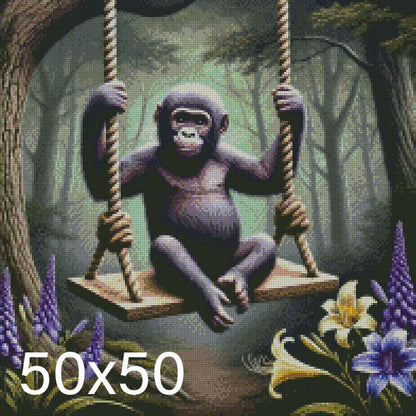 Monkey Swing © 50x50 (print to order)