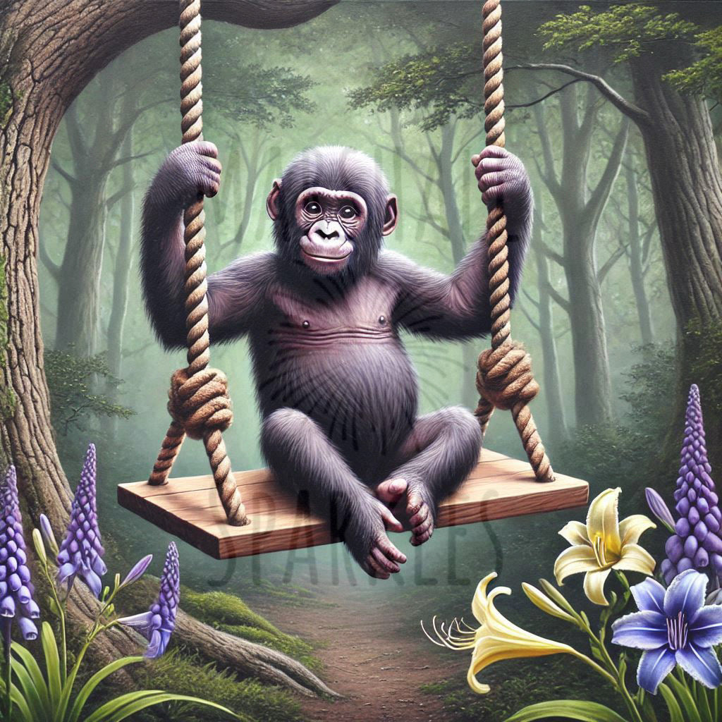 Monkey Swing © 50x50 (print to order)