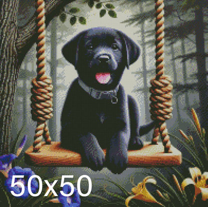 Labrador Swing © 50x50 (print to order)