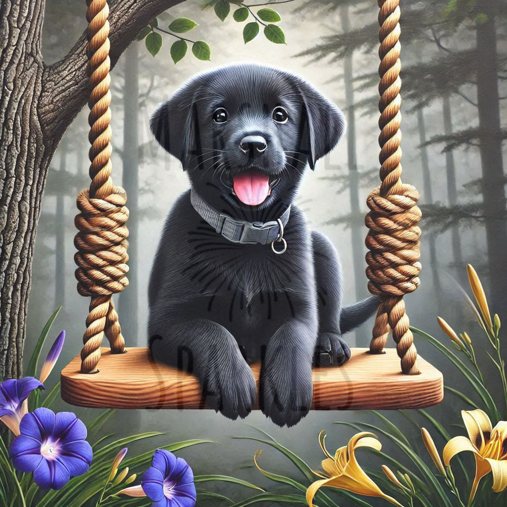 Labrador Swing © 50x50 (print to order)
