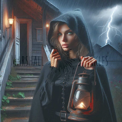 Hooded Beauty © 60x60 by Katie Mayo-Jackson (PTO)