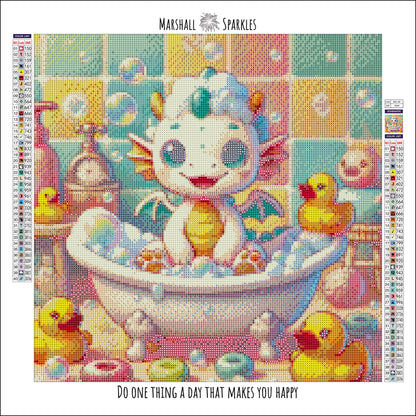 Bath Dragon © by Overton Designs  40x40 (PTO)