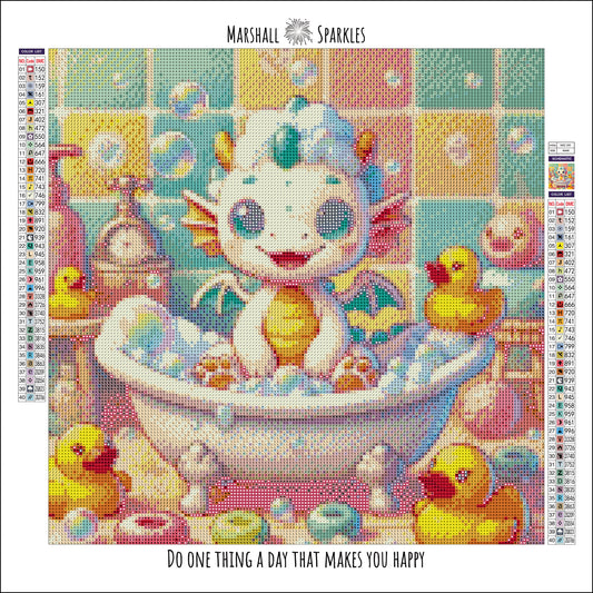 Bath Dragon © by Overton Designs  40x40