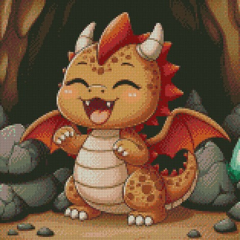 Cave Dragon © by Overton Designs 40x40