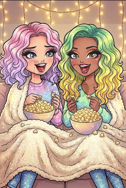 Movie Night Besties © 60x90