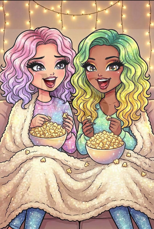 Movie Night Besties © 60x80