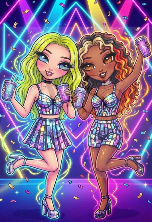 Disco Besties © 60x80