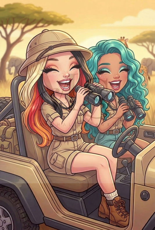 Safari Besties © 60x80