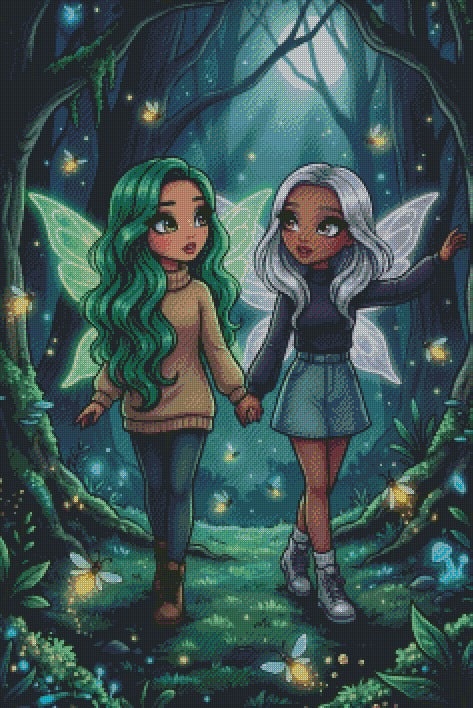 Moonlit Forest Walk © 60x80